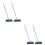 4Pièces Balais Robustes Bleus Manche Long Acier Nettoyage Intérieur 8