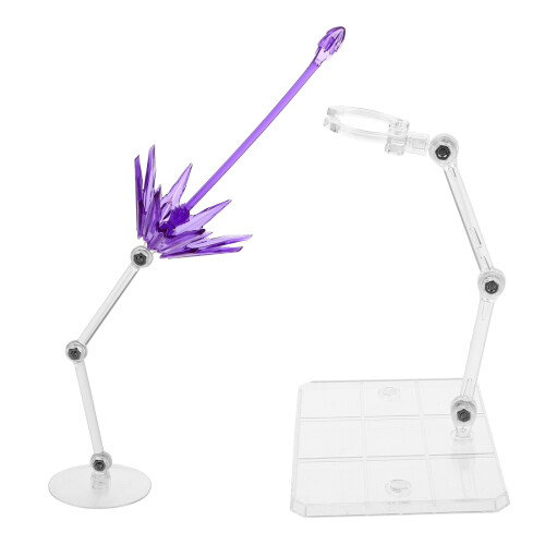 4Pièces Présentoir Action Figurine Violet Plastique Accessoires 2