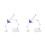 4Pièces Présentoir Action Figurine Violet Plastique Accessoires 4