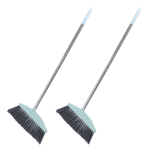 4Pièces Balais Robustes Bleus Manche Long Acier Nettoyage Intérieur 2