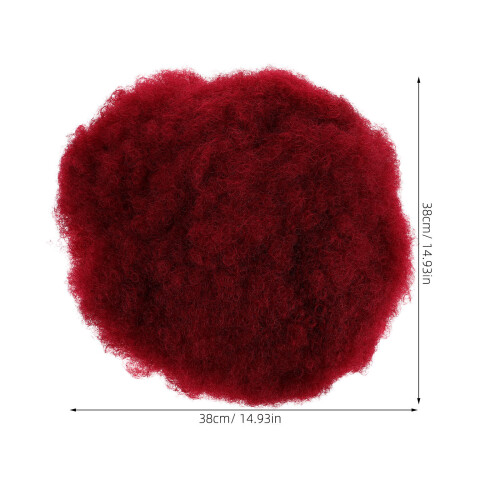 Perruque Courte Afro Bouclée Rouge En Fibre Résistante À 1