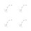 4Pièces Support Figurine Plastique Transparent Pour Bureau Et Maison 6