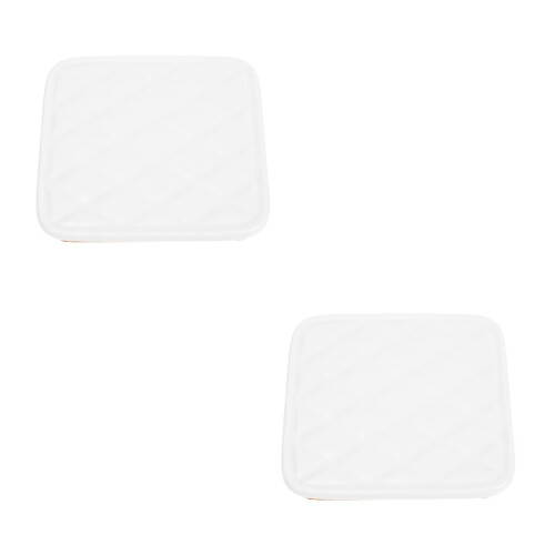 2Pièces Palettes Céramique Blanches Pour Mélange Cosmétiques 2