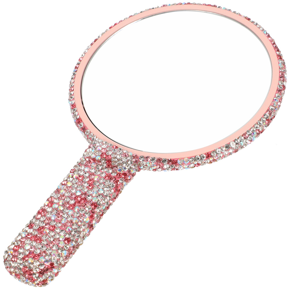 Inoomp 5Pcs Multi Color Handheld Rhinestone Makeup Mirror For Girls Travel