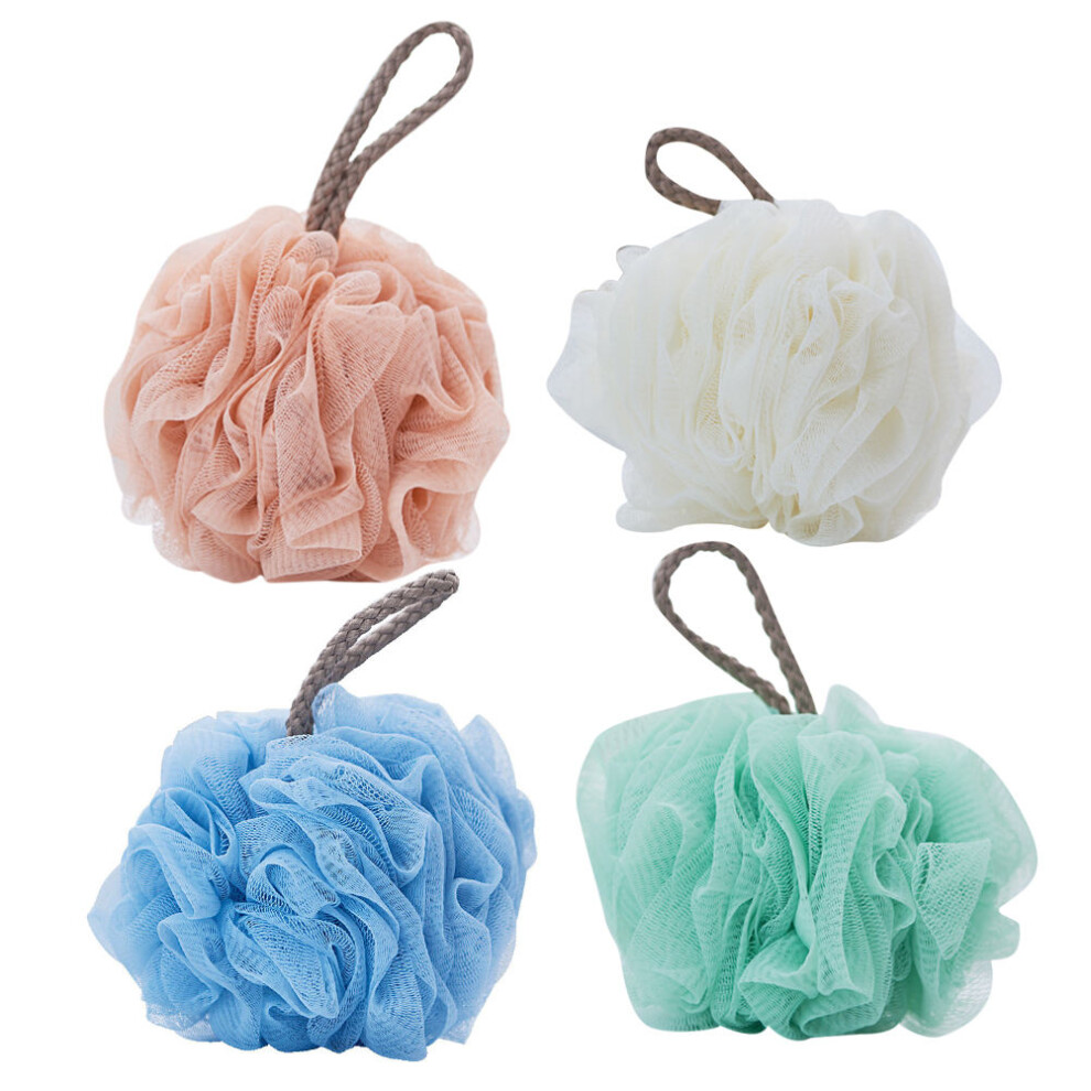 Inoomp 8Pcs Mesh Nets Bath Balls Shower Scrubbers Assorted Color Durable Pe