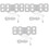 3Sets Decorative LED Digital Wall Clock White 3D Mute Hanging 3