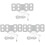 3Sets Decorative LED Digital Wall Clock White 3D Mute Hanging 2