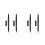 4Pcs Multi-Function Double-Ended Black Makeup Brush Lip Eyeliner Tool 4