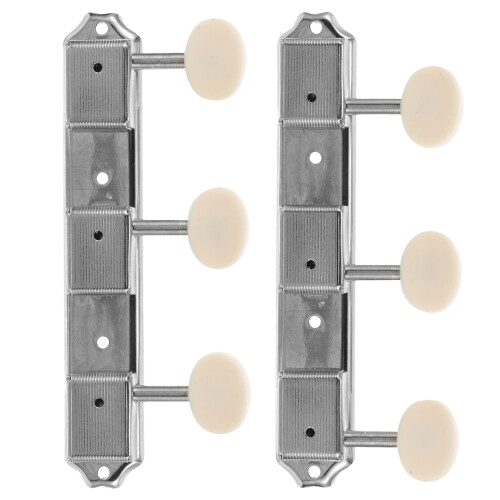 4Pairs Silver Metal Guitar Tuning Knobs for Electric Guitar