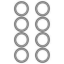 32Pcs Silicone Speed Meter Mount Bands for Bike Stopwatch Holder Black