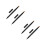 4Pcs Multi-Function Double-Ended Black Makeup Brush Lip Eyeliner Tool 5