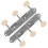 4Pairs Silver Metal Guitar Tuning Knobs for Electric Guitar 3