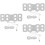 3Sets Decorative LED Digital Wall Clock White 3D Mute Hanging 5
