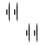 4Pcs Multi-Function Double-Ended Black Makeup Brush Lip Eyeliner Tool 3