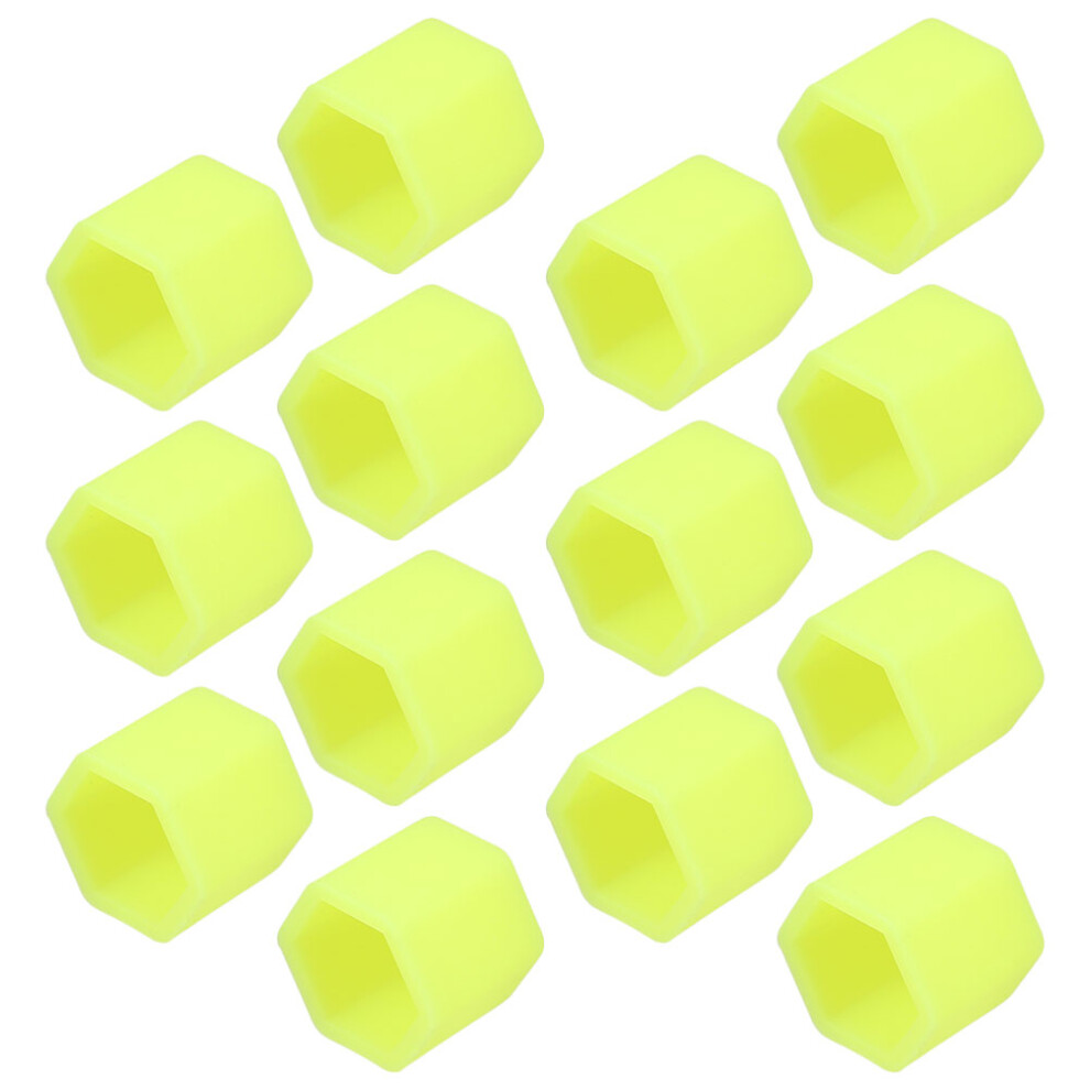 60Pcs Car Wheel Lug Nut Covers Silicone Glow-In-The- Caps Dark/Yellow 3641285521971