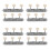 4Pairs Silver Metal Guitar Tuning Knobs for Electric Guitar 6