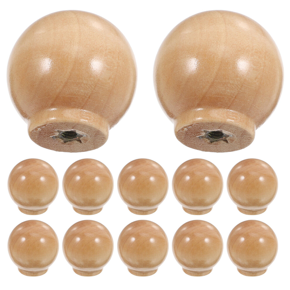 24Pcs Light Brown Wood Drawer Handles Knobs For Dressers And Closets 3633982006509