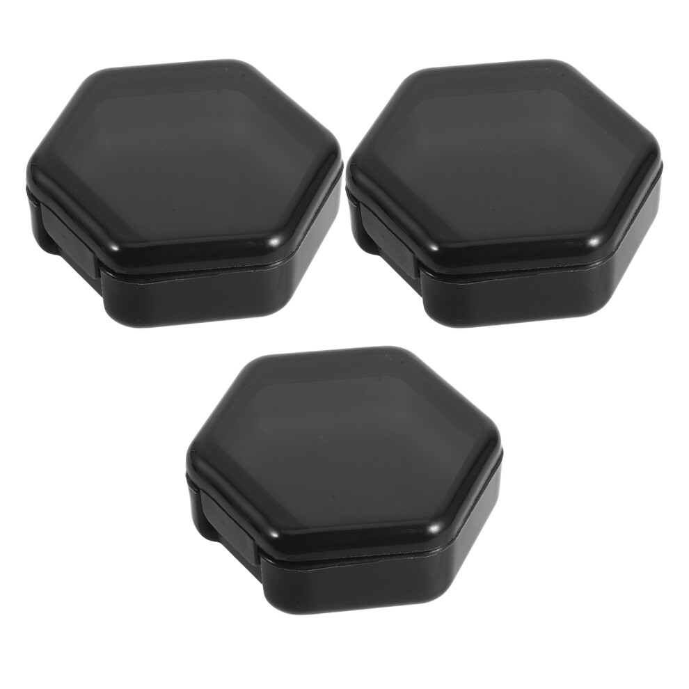 Iplusmile Black 15Pcs Small Pill Container Plastic Travel Medicine Organizer Box
