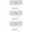 3Sets Decorative LED Digital Wall Clock White 3D Mute Hanging 6