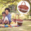 Red Wicker Basket Handheld Picnic Storage for Outdoor Use 9