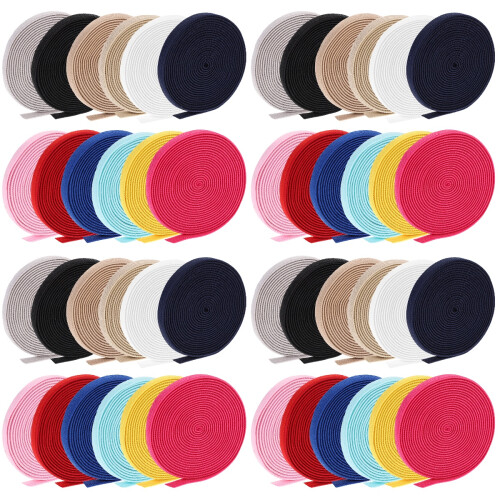 48Pcs Assorted Color Elastic Bands for Sewing Clothes High Elasticity 2
