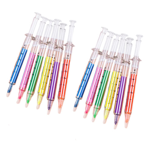 30Pcs Fluorescent Highlighter Markers Assorted Colors Ergonomic Design