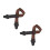2Pcs Comfortable Brown Guitar Shoulder Belt Cotton PU Durable 4