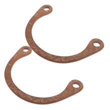 4Pairs Wooden Purse Handles for Women Elegant Floral Grip Coffee Brown