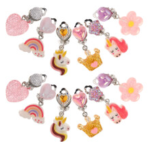 24Pairs Toddler Clip on Earrings Assorted Colors Cute Cartoon Jewelry
