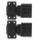 2Pairs Black Turntable Cover Hinges with Stable Smooth Lid Movement 1