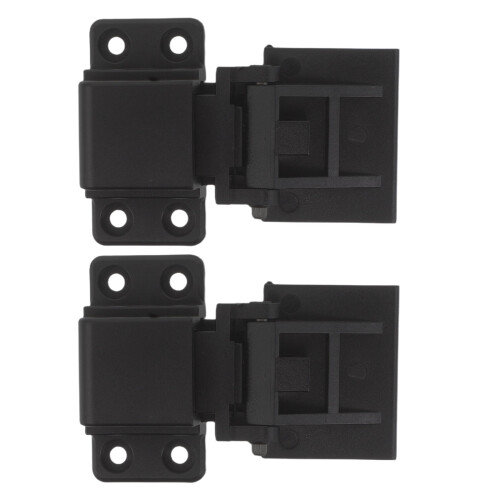 2Pairs Black Turntable Cover Hinges with Stable Smooth Lid Movement