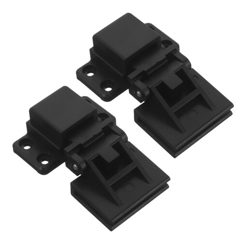 2Pairs Black Turntable Cover Hinges with Stable Smooth Lid Movement 1