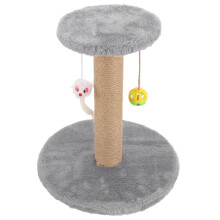 2Pcs Indoor Grey Cat Scratching Post Sisal Rope Vertical Scratch Pole