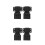 2Pairs Black Turntable Cover Hinges with Stable Smooth Lid Movement 3