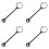 4Pcs Adjustable Bike Mirror Black Rotatable Rearview Handlebar Mirrors 5