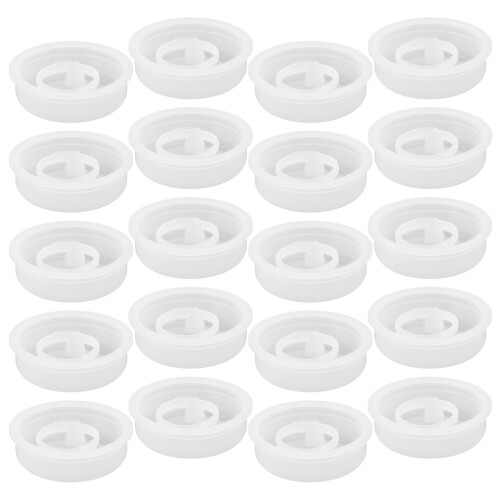 100Pcs Plastic Drum Seal Caps Leakproof White Barrel Plugs for Cans 2