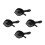 8Pcs Black Plastic Cat Litter Scoop Set Ergonomic Handle Fine Sifting 10