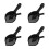 8Pcs Black Plastic Cat Litter Scoop Set Ergonomic Handle Fine Sifting 5