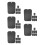 40Pcs Lightweight Boot Keeper Inserts for Tall Boots Plastic Black 5