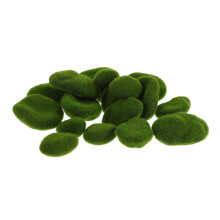 100Pcs Artificial Green Mossy Rocks for Indoor Outdoor Plant Decor