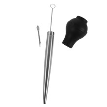 1Set Metal Baster with Needle for Cooking Turkey and Roasts