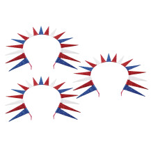 9Pcs Party Decorative Headbands American Flag Stars Festive Hairband