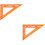 2Pcs Practical Orange Triangle Ruler Tool for Precise Woodworking 8