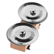 3Pcs Portable Mini Finger Tambourines Wooden Metal Jingle Bells Music