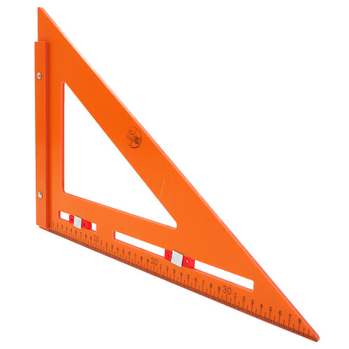2Pcs Practical Orange Triangle Ruler Tool for Precise Woodworking 2