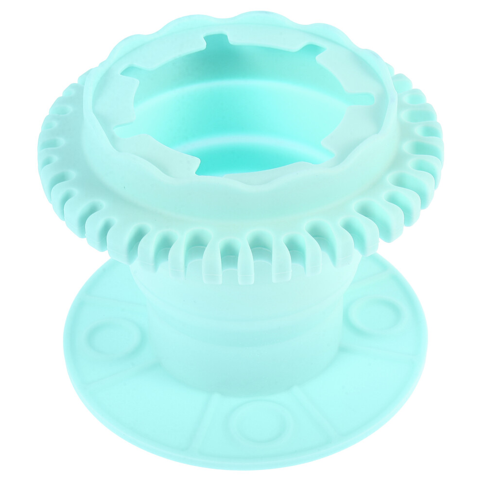 Vaguelly Light/Green 4Pcs Foldable Makeup Brush & Sponge Cleaner Box Silicone