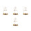 4Pcs Golden Metal Rotating Tea Light Candleholder Decor 3