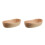 2Pcs Artistic Boat-Shaped Rubber Wood Tray Chocolate Nut Fruit Platter 6