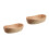 2Pcs Artistic Boat-Shaped Rubber Wood Tray Chocolate Nut Fruit Platter 9