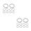 24Pcs Silver Decorative Thread for Sewing with Polyester 6